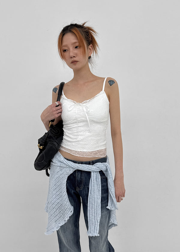 Shellys Lace Crop Sleeveless (built-in Cup)