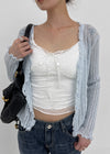 Shellys Lace Crop Sleeveless (built-in Cup)