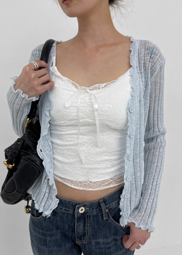 Shellys Lace Crop Sleeveless (built-in Cup)