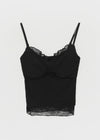 Shellys Lace Crop Sleeveless (built-in Cup)