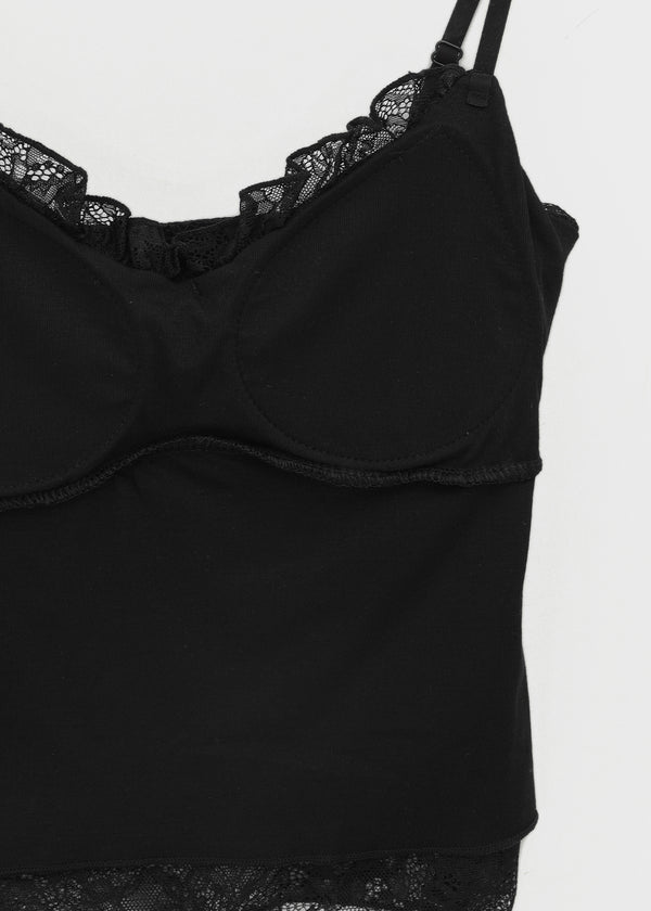 Shellys Lace Crop Sleeveless (built-in Cup)