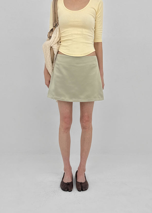Comio Satin Miniskirt