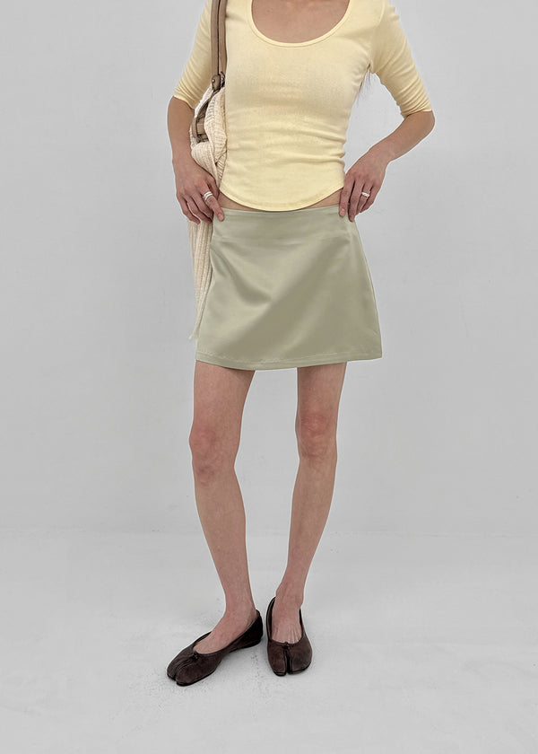 Comio Satin Miniskirt