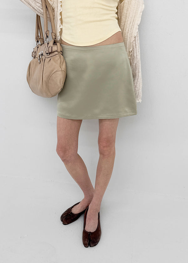 Comio Satin Miniskirt