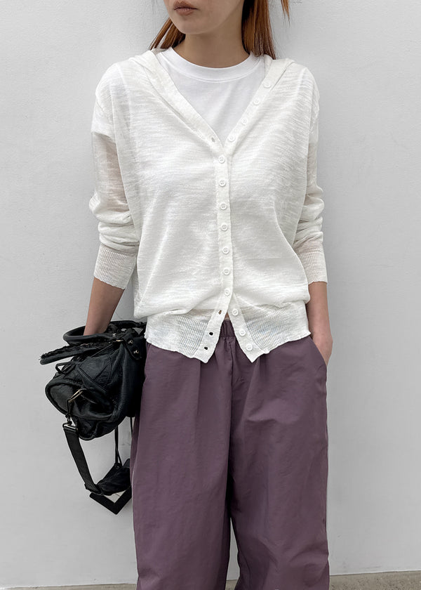 Sate Summer Knit Hooded Cardigan
