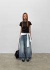 Lacquer Wash Balloon Wide Denim Pants