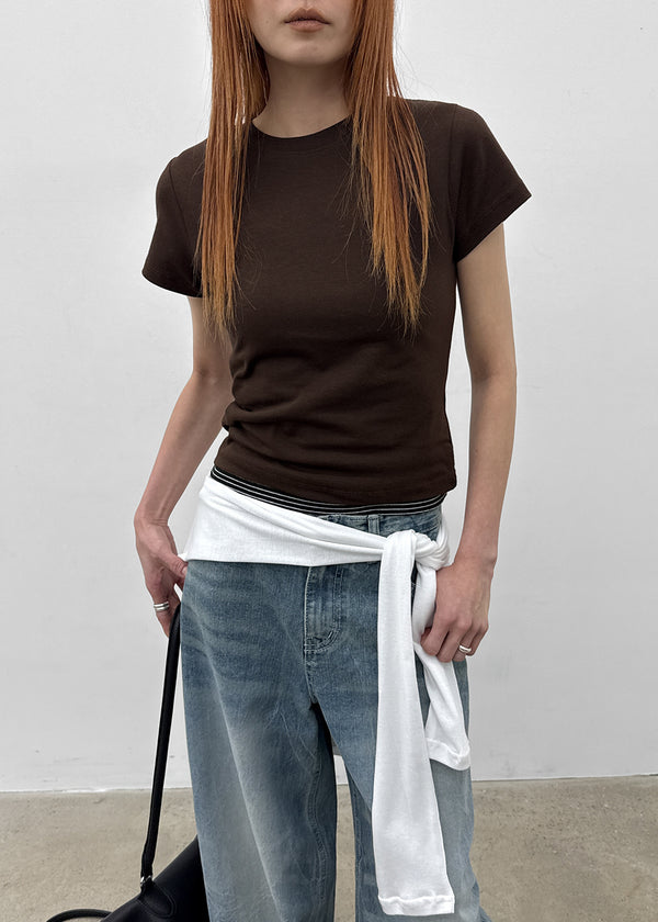 [MADE] Selni Round-Neck Short-Sleeve Tee (Set Available)