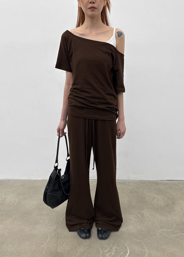 [MADE] Selni Off-Shoulder Short-Sleeve Tee (Set Available)