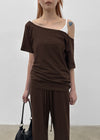 [MADE] Selni Off-Shoulder Short-Sleeve Tee (Set Available)