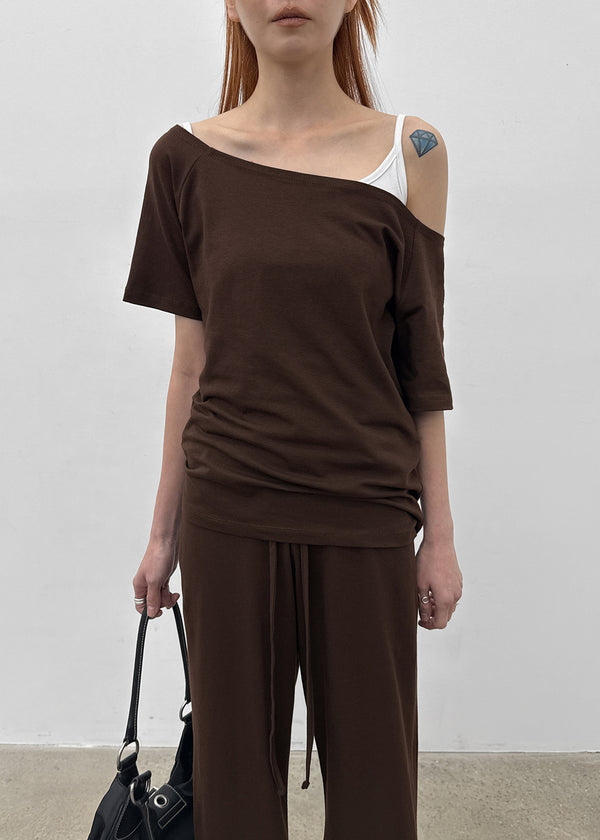 [MADE] Selni Off-Shoulder Short-Sleeve Tee (Set Available)