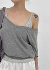 [MADE] Lumico Raglan V-Neck Short-Sleeve Knit