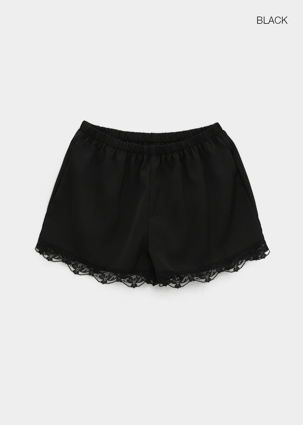 Kaihu Lace Satin Shorts