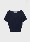 [MADE] Lumico Raglan V-Neck Short-Sleeve Knit