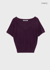 [MADE] Lumico Raglan V-Neck Short-Sleeve Knit