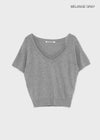[MADE] Lumico Raglan V-Neck Short-Sleeve Knit