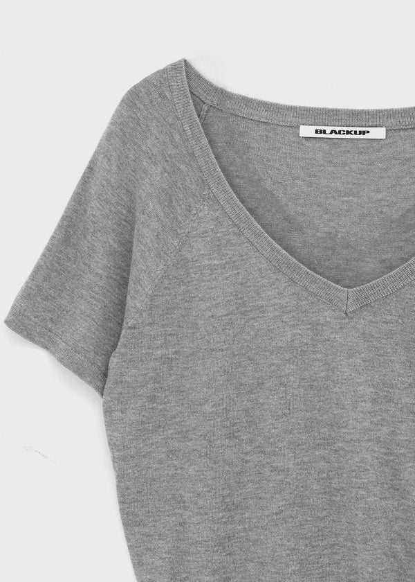 [MADE] Lumico Raglan V-Neck Short-Sleeve Knit