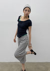 [MADE] Pixiv Summer Stripe Bermuda Banded Pants