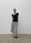 [MADE] Pixiv Summer Stripe Bermuda Banded Pants