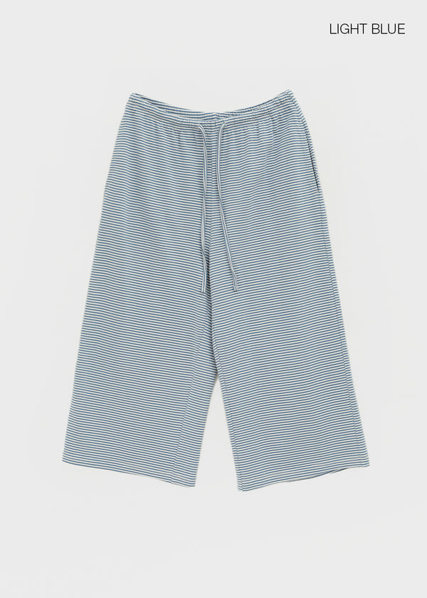 [MADE] Pixiv Summer Stripe Bermuda Banded Pants