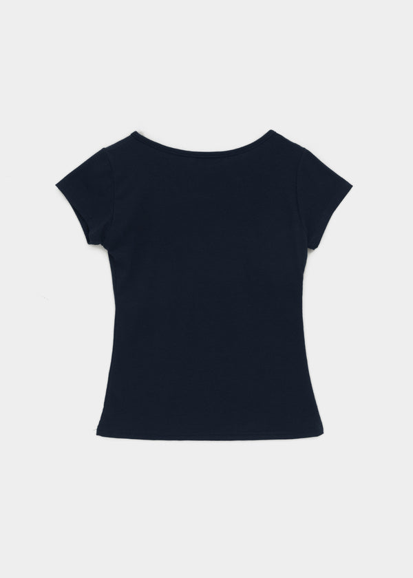 Lulual Side Henley Neck Short Sleeve Tee