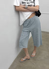 [MADE] Pixiv Summer Stripe Bermuda Banded Pants