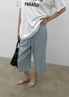 [MADE] Pixiv Summer Stripe Bermuda Banded Pants