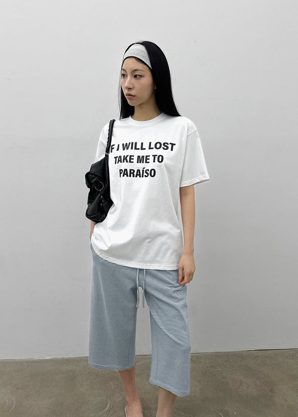 Sindella Loose Fit Printed Short Sleeve T-shirt