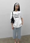 Sindella Loose Fit Printed Short Sleeve T-shirt