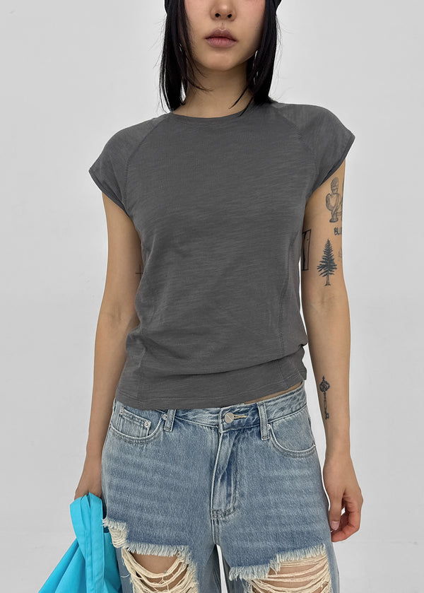 Odell Cut-out Cap Sleeve Short-sleeve Tee