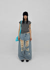 [MADE] Lily Damaged Barrel Denim Pants