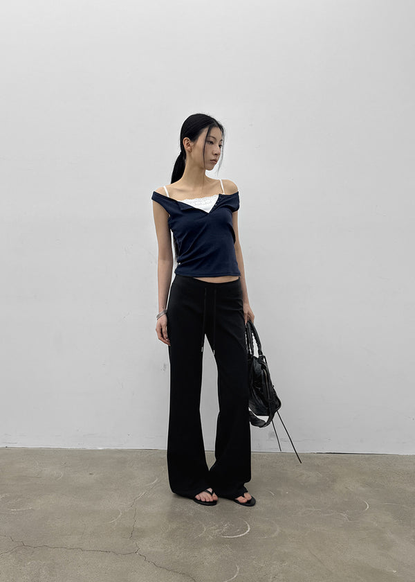 [MADE] Bient Low-Waist Bootcut Banding Pants