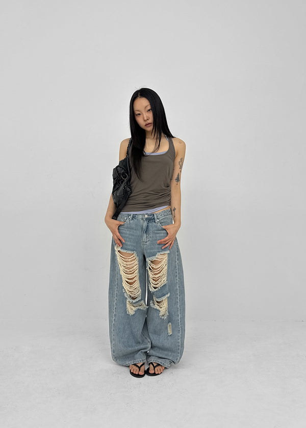 Nebric Halter Layered Sleeveless Top