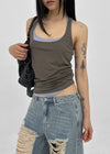 Nebric Halter Layered Sleeveless Top