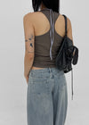 Nebric Halter Layered Sleeveless Top