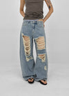 [MADE] Lily Damaged Barrel Denim Pants