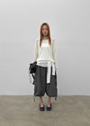 (UNISEX) Kanchok Shirred Cargo Nylon Bermuda Shorts