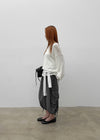 (UNISEX) Kanchok Shirred Cargo Nylon Bermuda Shorts