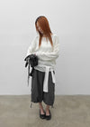 (UNISEX) Kanchok Shirred Cargo Nylon Bermuda Shorts