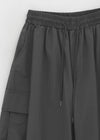 (UNISEX) Kanchok Shirred Cargo Nylon Bermuda Shorts