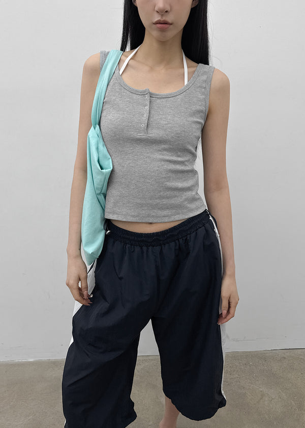 [MADE] Lunel Snap Ribbed Sleeveless Top