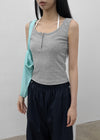 [MADE] Lunel Snap Ribbed Sleeveless Top