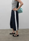 Chevon Track Nylon 3/4 Capri Pants
