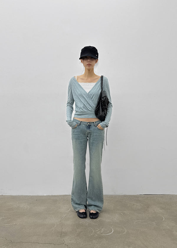 [MADE] Tilki Summer Wrap Long Sleeve Top