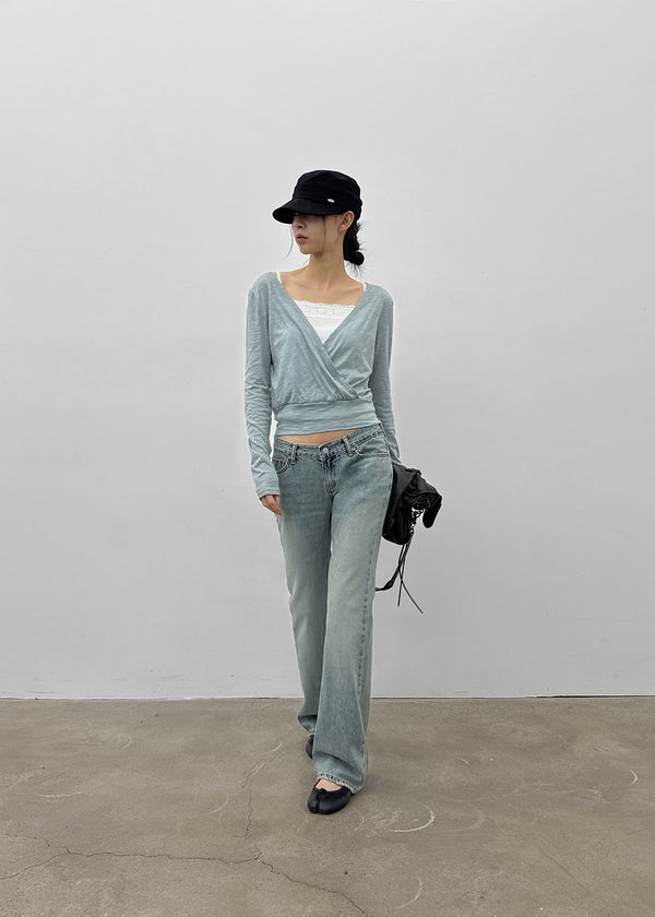 [MADE] Tilki Summer Wrap Long Sleeve Top