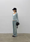 Logem Low-waist Bootcut Denim Pants