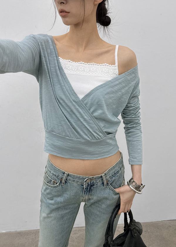 [MADE] Tilki Summer Wrap Long Sleeve Top