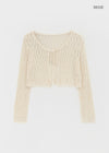 Luteng Crochet Ribbon Cardigan