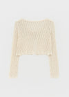 Luteng Crochet Ribbon Cardigan