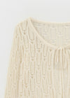 Luteng Crochet Ribbon Cardigan