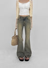 Cotden Yellowteen Low-waist Bootcut Denim Pants